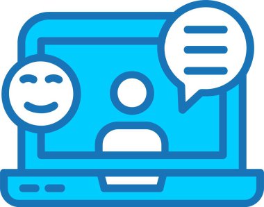 Mavi Simge Doldurulmuş Etki Edici