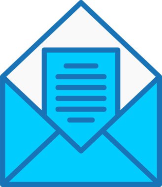 Mavi Simge Doldurulmuş E- posta