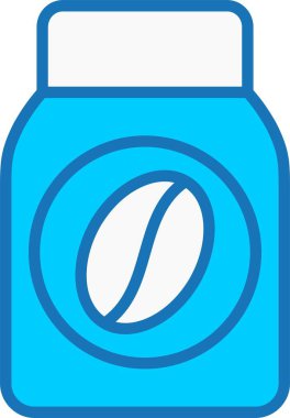 Mavi Simge Dolu Kahve Torbası