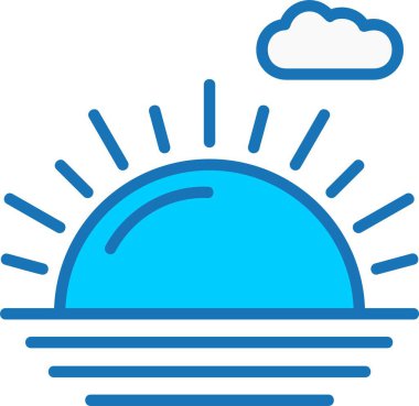 Gün Doğumu Dolu Mavi Simge