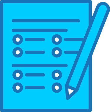 Test Doldurulmuş Mavi Simge