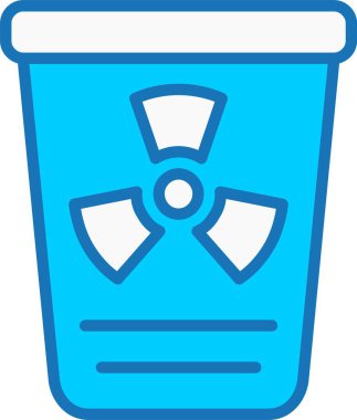 Mavi Simge Doldurulmuş Zehirli Atık