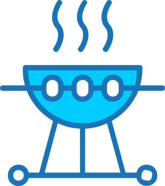 Barbekü Dolu Mavi Simge