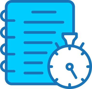 Kronometre Mavi Simgeyle Dolu