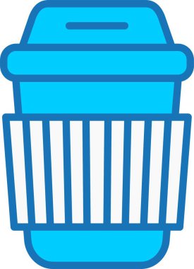 Mavi Simge Dolu Kağıt Kupa