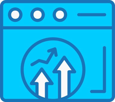 Büyüme Doldurulmuş Mavi Simge