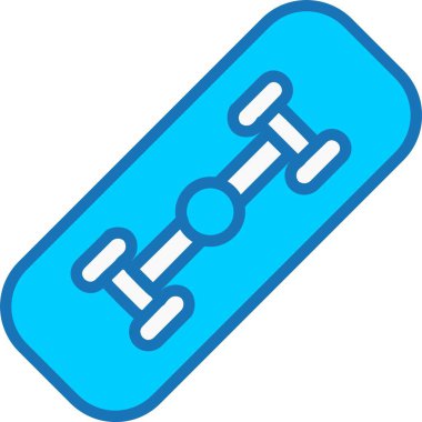 Mavi Simge Dolu Kaykay