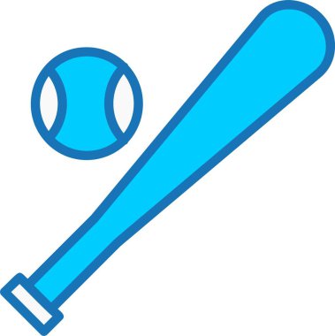 Beyzbol Dolu Mavi Simge