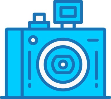 Sıkıştırılmış Kamera Dolu Mavi Simge