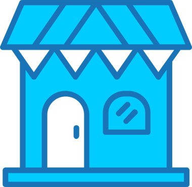 Dükkan Doldurulmuş Mavi Simge