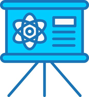 Biyoloji Vektörü Doldurulmuş Mavi Simge