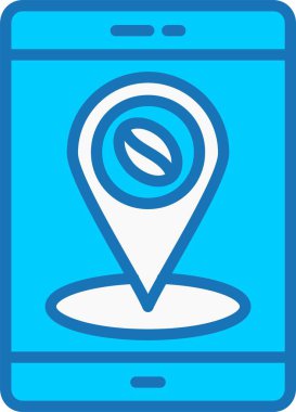 Kahve Noktası Mavi Simge Dolduruldu