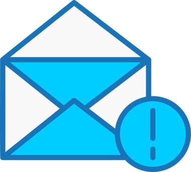 Çöp Posta Doldurulmuş Mavi Simge