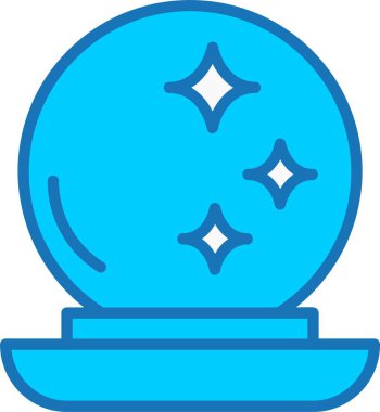 Mavi Simge Doldurulmuş Sihirli Top