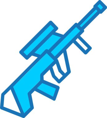Mavi Simge Doldurulmuş Silah