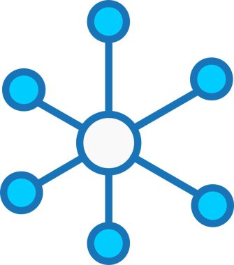 Mavi Simge Doldurulmuş Molekül