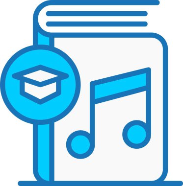 Mavi Simge Doldurulmuş Müzik Kitabı