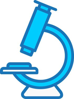 Mavi Simge Doldurulmuş Mikroskop