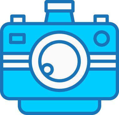 Ön Kamera Mavi Simgeyle Dolu