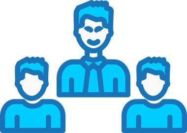 Bağlantı Dolu Mavi Simge