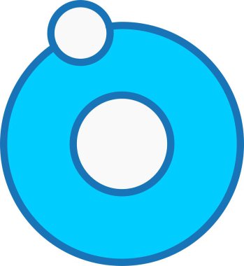 Yörünge Dolu Mavi Simge