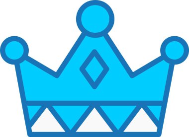 Taç Doldurulmuş Mavi Simge