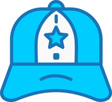 Cap Doldurulmuş Mavi Simge