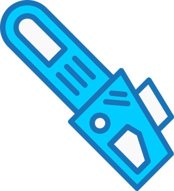 Mavi Simge Doldurulmuş Testere