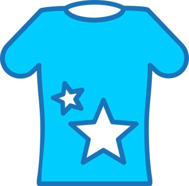 Mavi Simge Dolu Tişört