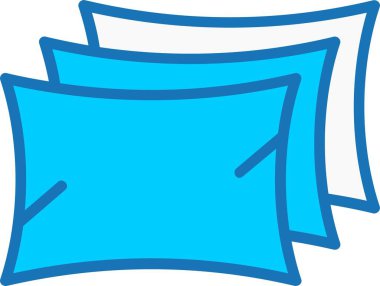 Mavi Simge Doldurulmuş Yastık