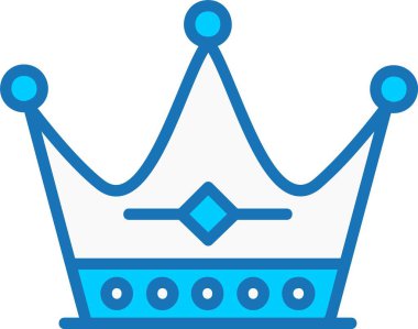 Taç Doldurulmuş Mavi Simge