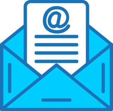 Mavi Simge Doldurulmuş E- posta