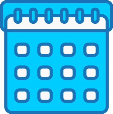 Mavi Simge Doldurulmuş Calander