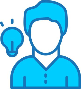 Mavi Simge Doldurulmuş Fikir