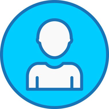 Profil Doldurulmuş Mavi Simge