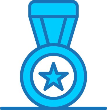 Madalya Doldurulmuş Mavi Simge