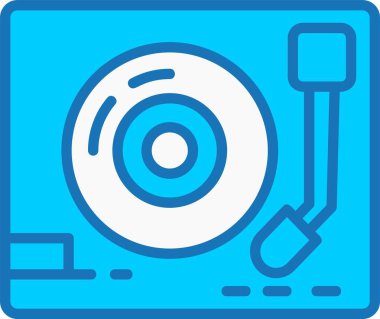 Mavi Simge Doldurulmuş Turntable