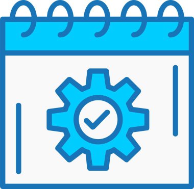 Mavi Simge Doldurulmuş Zamanlama Vektörü