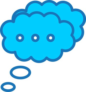 Düşünce Dolu Mavi Simge