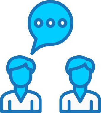 İçi Mavi Simge Dolu Konuşma