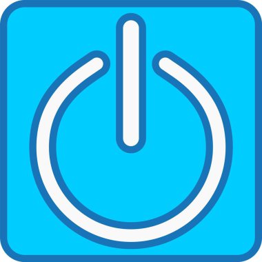 Güç Doldurulmuş Mavi Simge