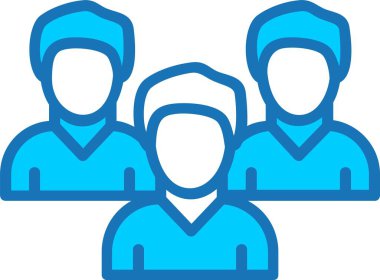 Mavi Simge Doldurulmuş Grup