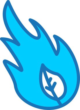 Wild Fire Filled Blue Icon clipart