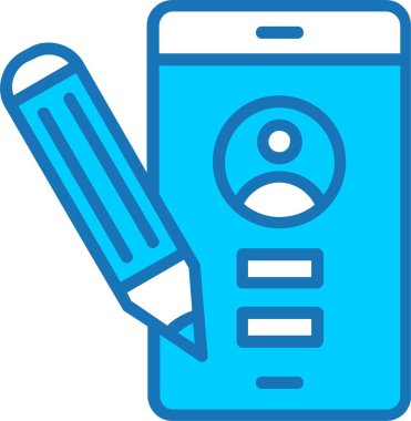 Ui Tasarımı Mavi Simge Dolu