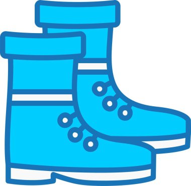 Mavi Simge Doldurulmuş Çizmeler