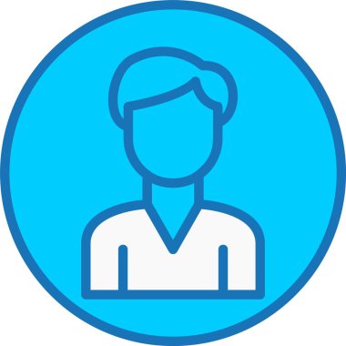 Kullanıcı Doldurulmuş Mavi Simge