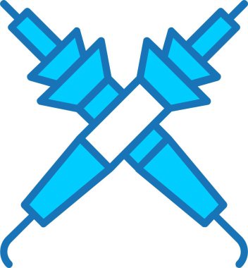 Pyrography Mavi Simge Dolduruldu