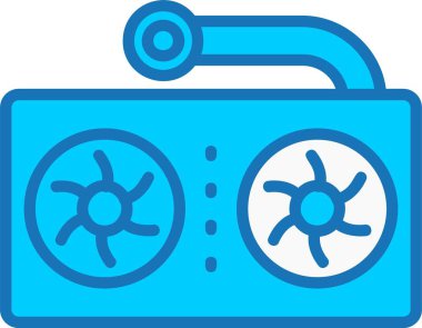 Mavi Simge Doldurulmuş PC Radyatörü