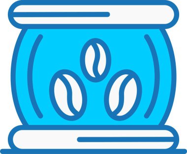 Kahve Fasulyesi Doldurulmuş Mavi Simge