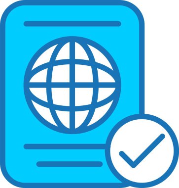 Mavi Simge Dolu Pasaport